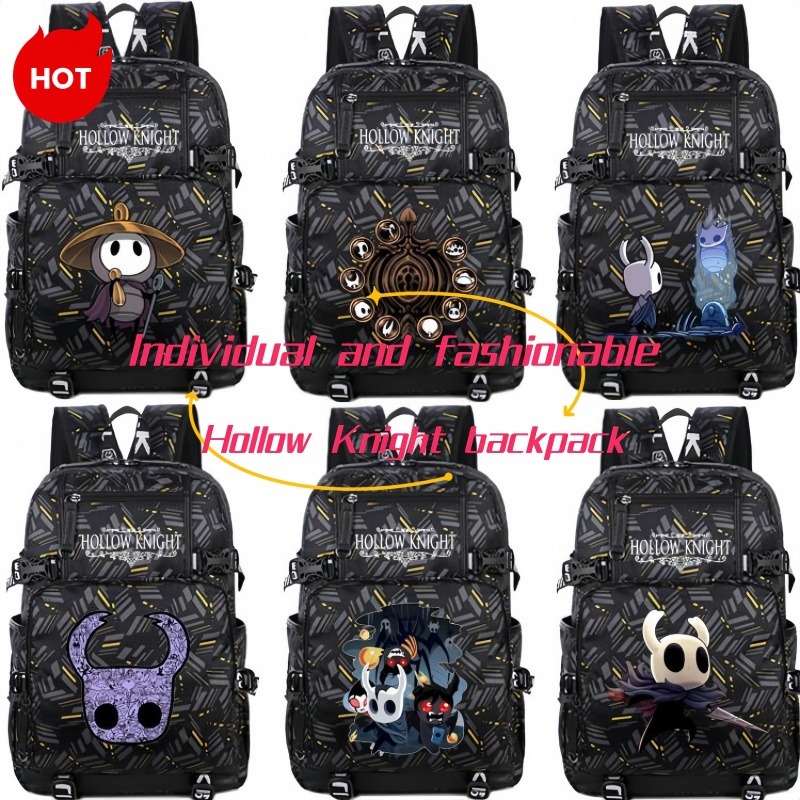 School Backpack Teen - ホロウナイト バックパック アニメ 漫画 個性 大容量