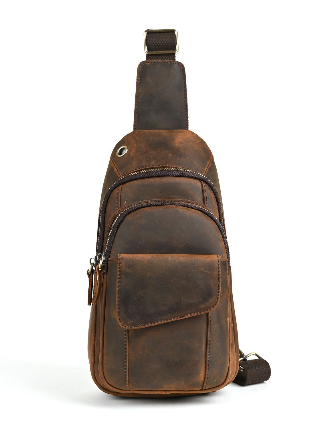 デザイナー高級多機能男性チェストバッグ大容量アウトドア男性ス - Leather Backpack Vintage のレビューと価格