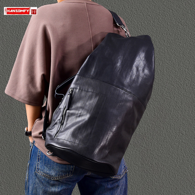 2025年新型大容量本革メンズハンドバッグショルダーバックパ - Leather Backpack Vintage のレビューと価格