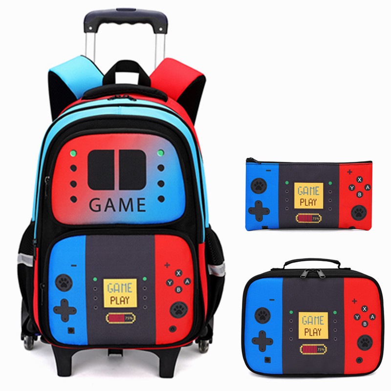 3個セット 子供用ローリングバックパック 男の子向け ゲーマ - School Backpack Teen のレビューと価格