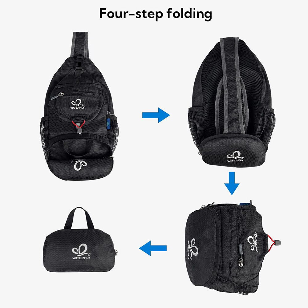 ウォーターフライクロススモールボディスリングパック、収納可能 - Sling Backpack Shoulder のレビューと価格