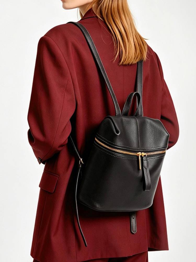 Zency 女性用本革バックパック ナップサック 多ポケット - Leather Backpack Vintage のレビューと価格